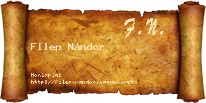 Filep Nándor névjegykártya